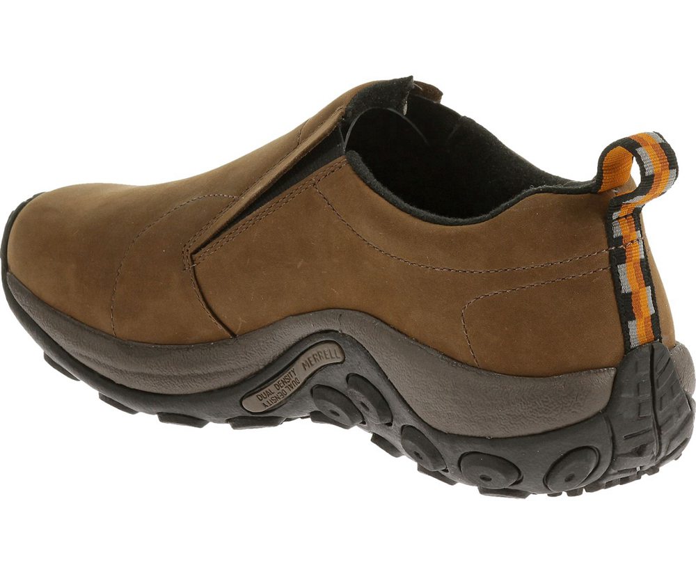 Merrell Slip Ons Brown - Jungle Moc Nubuck Waterproof - Mens 54DGHWTOS